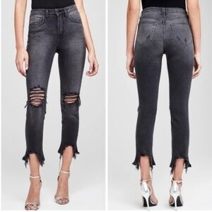L'AGENCE High Line Nighttime Destruct High Rise Skinny Jeans